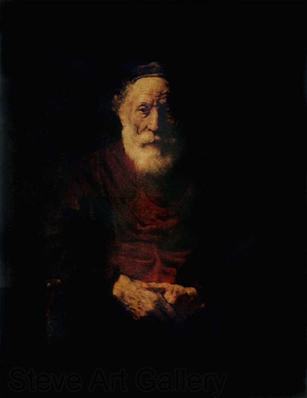 REMBRANDT Harmenszoon van Rijn Portrait of an Old Man in red Norge oil painting art